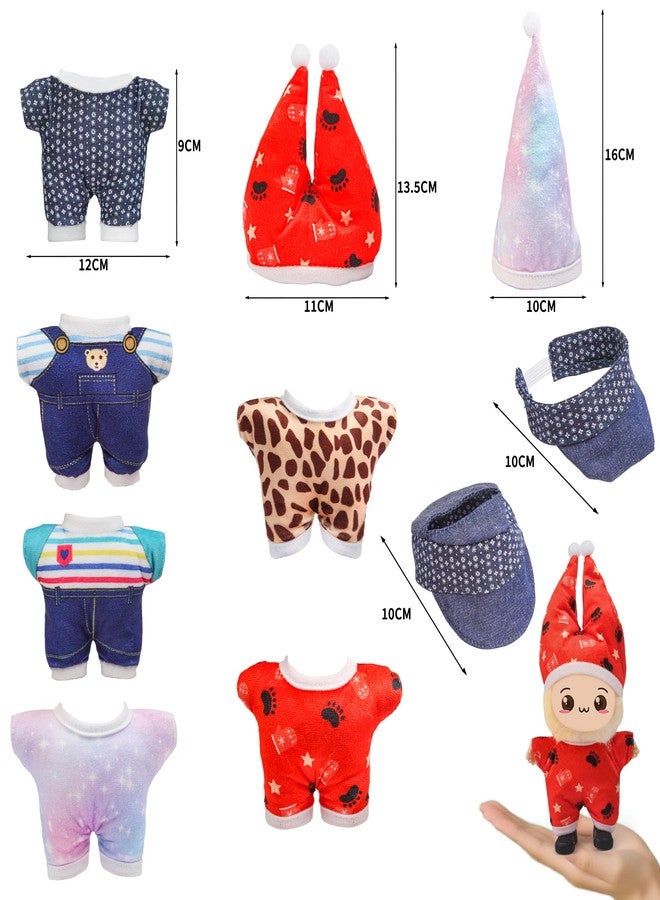 Voccim Doll Clothes for 17cm Dolls - Adorable 17cm/15cm Clothes Compatible with Accessories, 12 Pieces Fashion Dolls Outfits for Collecting, Keychains Pendants, Birthday Gift - Image 3